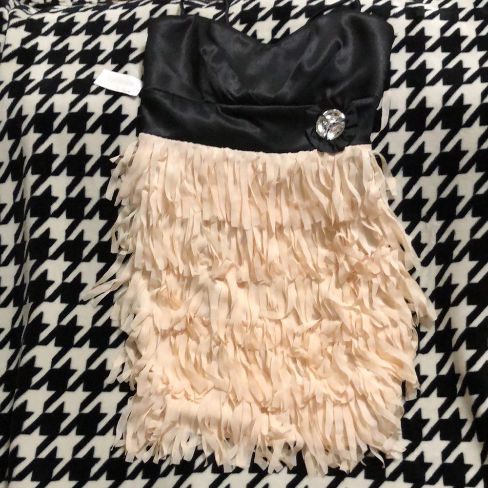 As U Wish Ladies Fringe Cocktail Dress - Picture 6 of 14